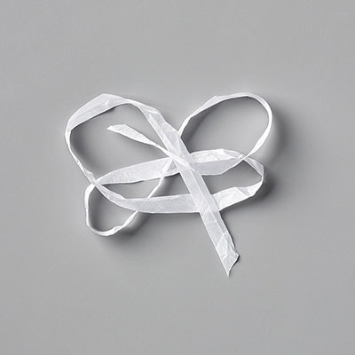 Whisper White 1/4" (6.4 Mm) Crinkled Seam Binding Ribbon