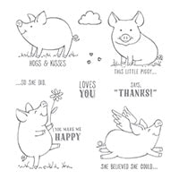 This Little Piggy Clear-Mount Stamp Set