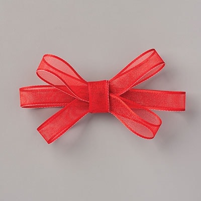 Real Red 3/8" (1 Cm) Sheer Ribbon