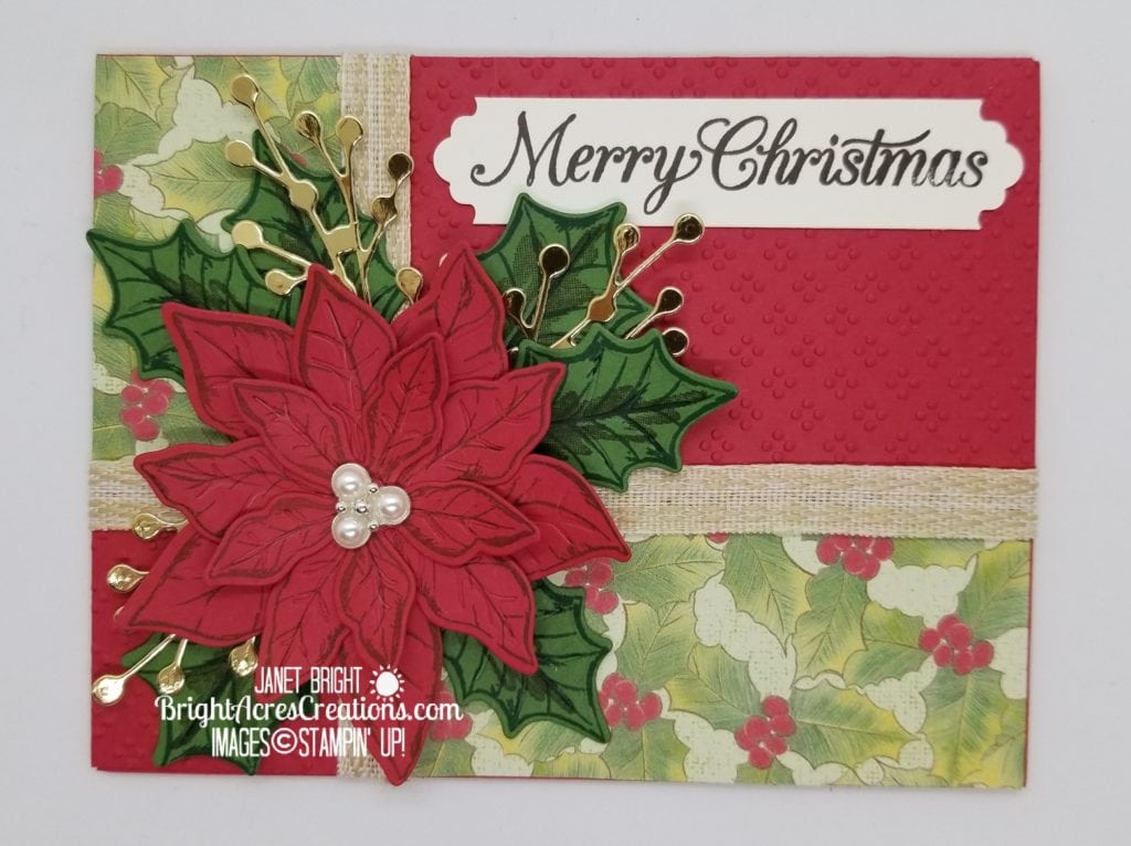 Stampin Up Poinsettia Petals With Free PDF instructions