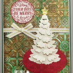 Create a vintage background for an otherwise simple Christmas card.