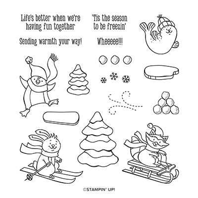 Freezin' Fun Cling Stamp Set (English)